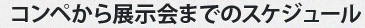 コンペから展示会までのスケジュール